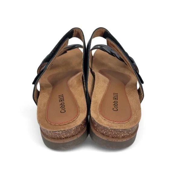 Cobb Hill May Womens 8.5 Sandals Leather Black Comfort Strappy Casual NEW - Picture 3 of 5